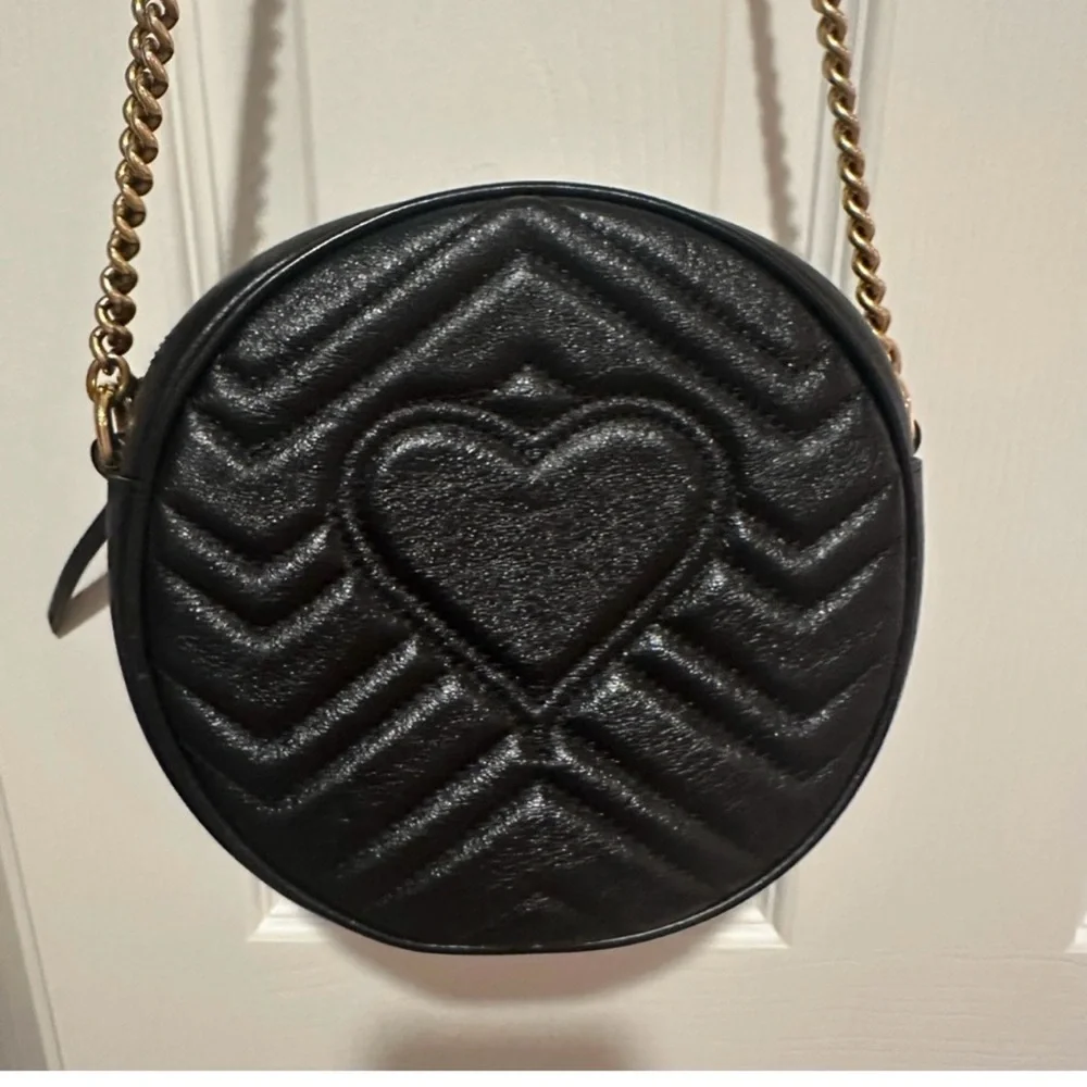Gucci Black Round Marmont crossbody - Picture 3 of 4